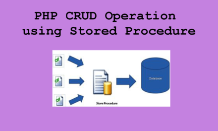 عملیات PHP CRUD با استفاده از روش ذخیره شده