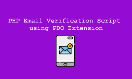 اسکریپت تأیید ایمیل PHP با استفاده از PDO Extension