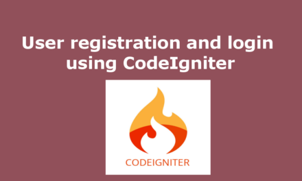 ثبت نام کاربر و ورود به سیستم با استفاده از CodeIgniter