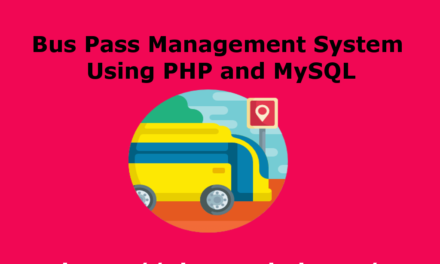 Bus Pass Management System با استفاده از PHP و MySQL