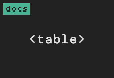 عنصر HTML: جدول