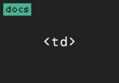 عنصر HTML: td