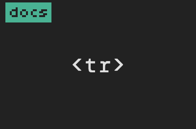 عنصر HTML: tr