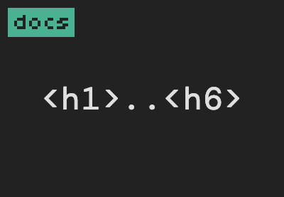 عنصر HTML: h1-h6