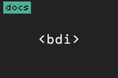عنصر HTML: bdi