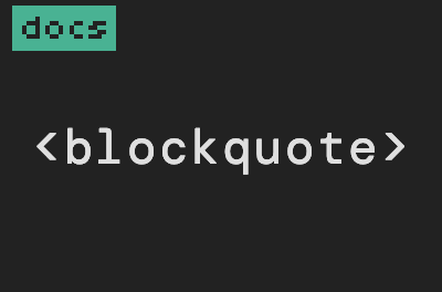 عنصر HTML: blockquote